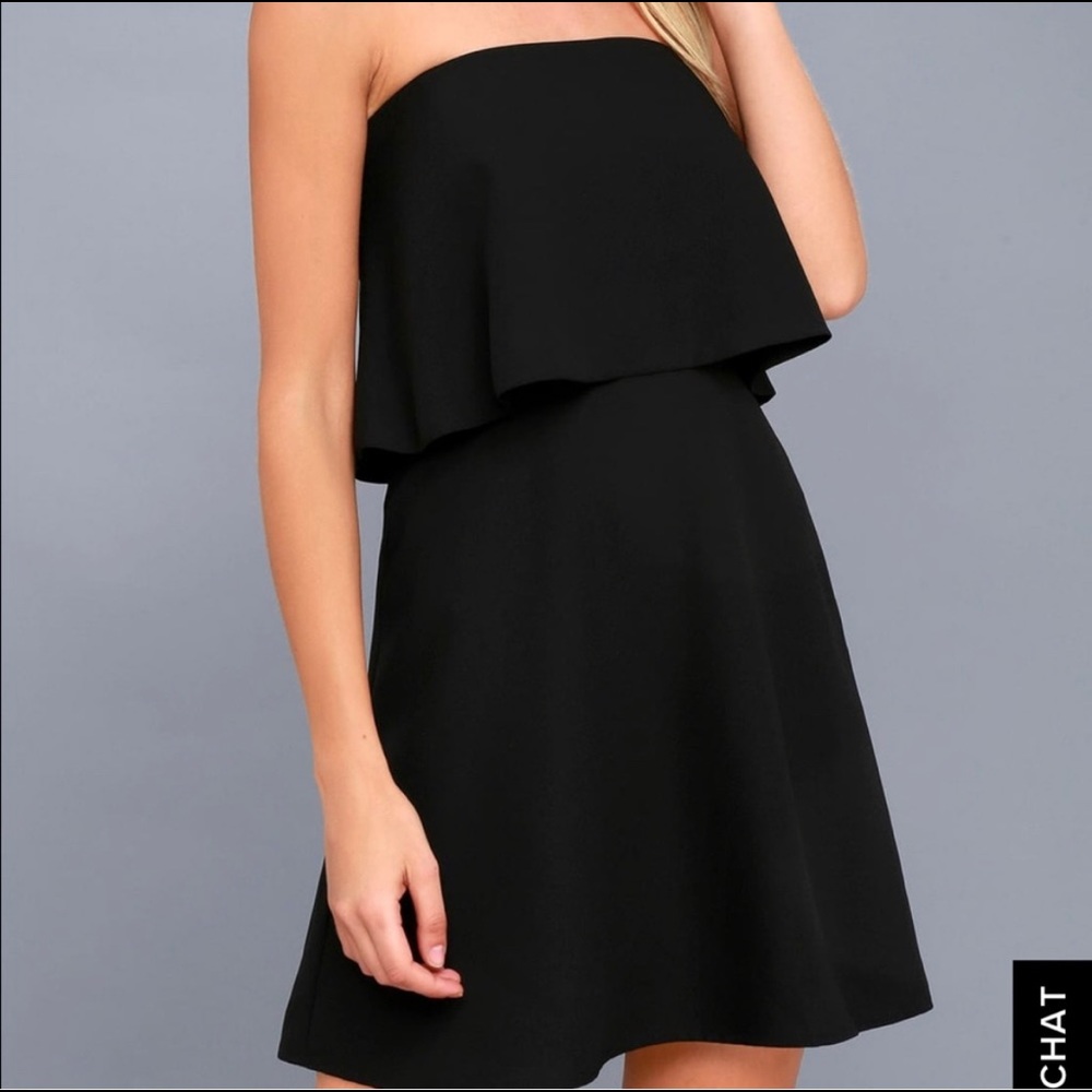 Lulus Black Strapless Dress